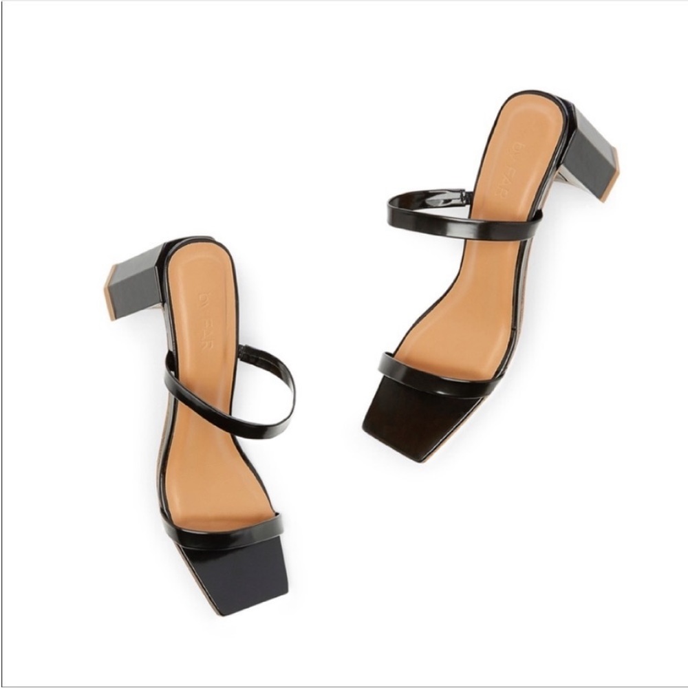 BY FAR – 100% LEATHER HEEL SANDALS